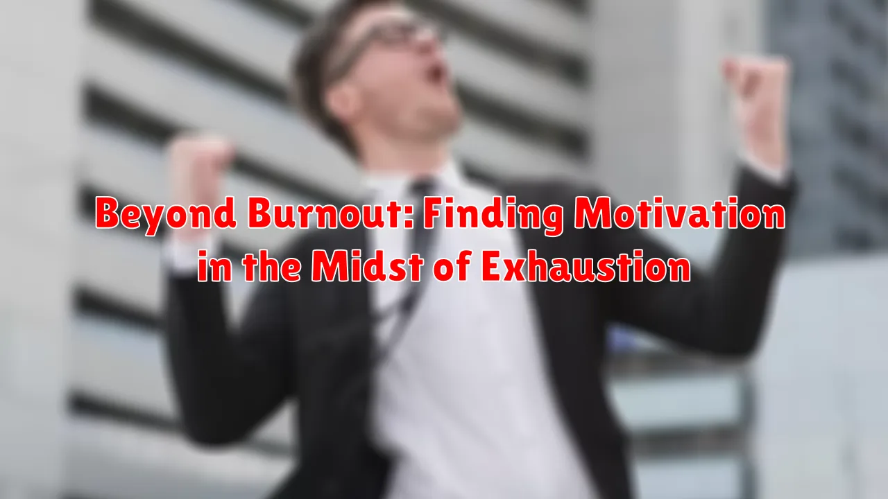 Beyond Burnout: Finding Motivation in the Midst of Exhaustion