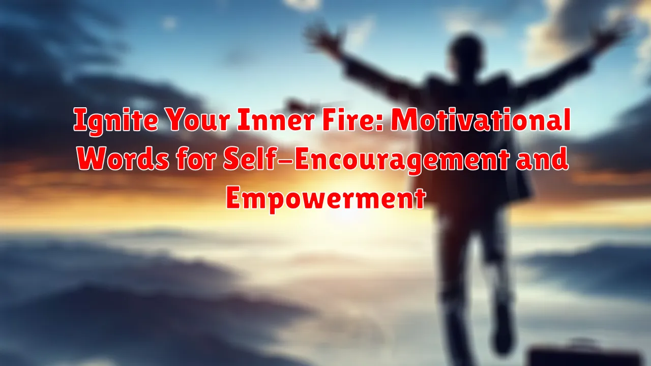 Ignite Your Inner Fire: Motivational Words for Self-Encouragement and Empowerment