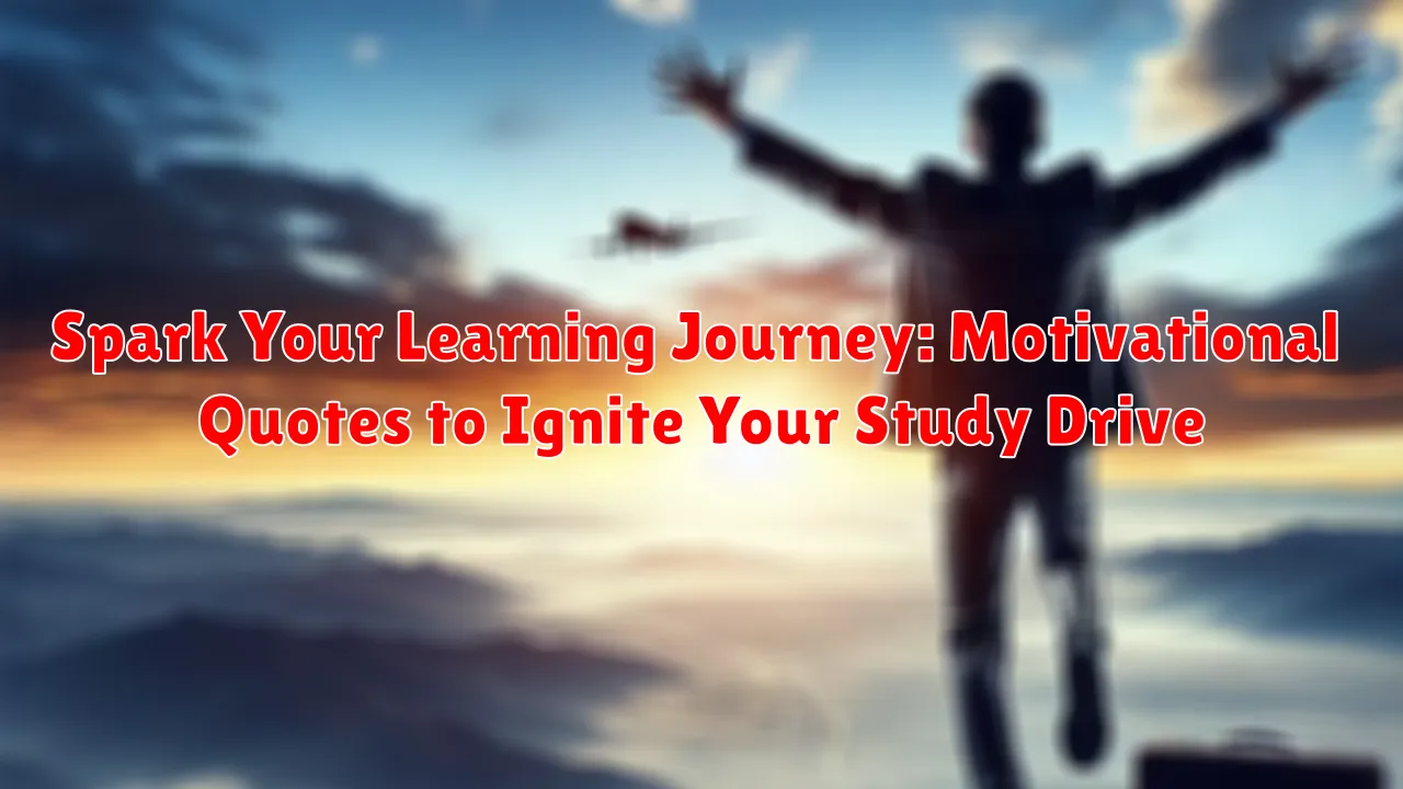 Spark Your Learning Journey: Motivational Quotes to Ignite Your Study Drive